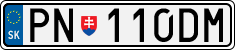 License plate of Slovakia, Cars
