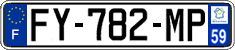 French license plate, SIV (ordinary)