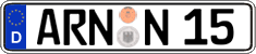 German license plate, Regular plates