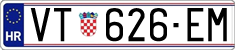 License plate of Croatia, Regular plates