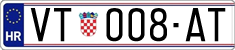License plate of Croatia, Regular plates
