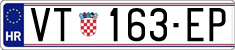 License plate of Croatia, Regular plates