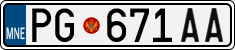 License plate of Montenegro, Trailers