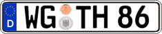 German license plate, Regular plates