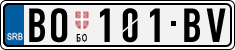 License plate of Serbia, Cars