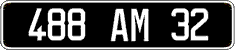 French license plate, FNI