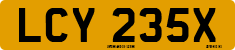 License plate of the United Kingdom, 1963 year system