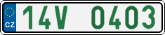 License plate of the Czech Republic, Oldtimers (2001)