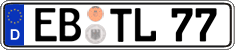 German license plate, Regular plates