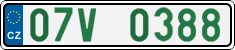 License plate of the Czech Republic, Oldtimers (2001)