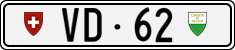 License plate of Switzerland, Cars