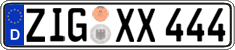German license plate, Regular plates