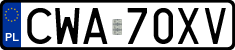 License plates of Poland, Regular car plates