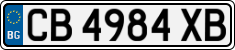 License plate of Bulgaria, Cars