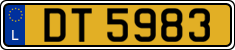 License plate of Luxembourg, 2003 year system