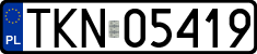 License plates of Poland, Regular car plates