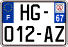 French license plate, SIV (ordinary)