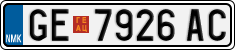 License plate of North Macedonia, Regular plates (2012)