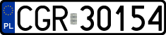 License plates of Poland, Regular car plates