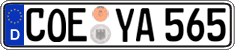 German license plate, Regular plates