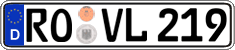 German license plate, Regular plates