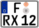 German license plate, Regular plates