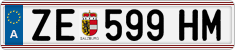 License plate of Austria, Regular plates