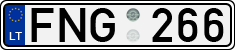 License plate of Lithuania, Cars
