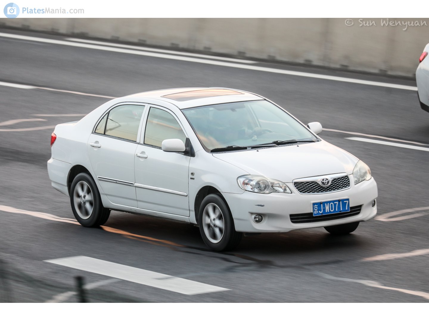 京J·W0717, Toyota Corolla 9th gen EX Sedan (E120; CN-market), 1st facelift, 2008–2012