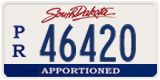 South Dakota, Apportioned (P/R 12345)