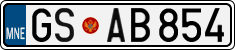 License plate of Montenegro, Cars