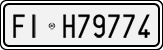 License plate of Italy, Cars (1927 year series)