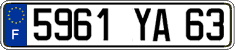 French license plate, FNI