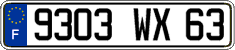 French license plate, FNI