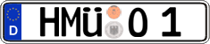 German license plate, Regular plates