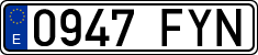 License plates of Spain, Ordinary (2000)