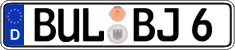 German license plate, Regular plates