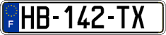 French license plate, SIV (ordinary)