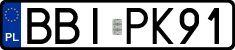License plates of Poland, Regular car plates