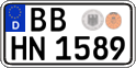 German license plate, Regular plates