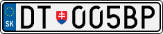 License plate of Slovakia, Cars