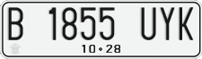 License plate of Indonesia, Regular plates