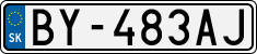 License plate of Slovakia, Cars