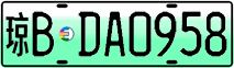 License plate of China, Electric vehicles