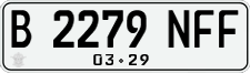 License plate of Indonesia, Regular plates