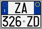 License plate of Italy, Cars (1994 year series)