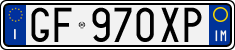 License plate of Italy, Cars (1994 year series)
