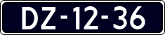License plate of the Netherlands, Imported oldtimers (cars)
