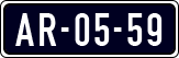 License plate of the Netherlands, Imported oldtimers (cars)