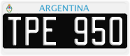 License plate of Argentina, Cars (1995, ABC 123)